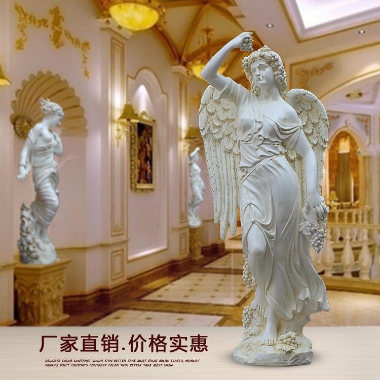 欧式落地摆件大人物玻璃钢雕塑艺术花园装饰石膏像婚庆四季