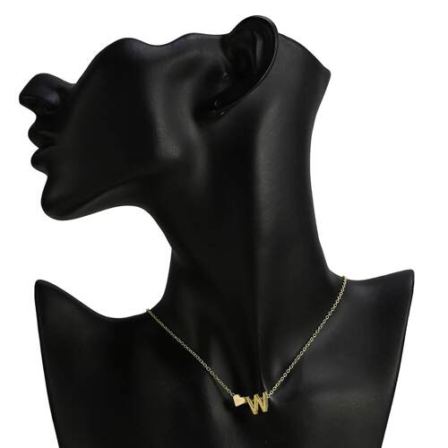 Gold Color Letter Heart Initial Choker Necklace For Women 26