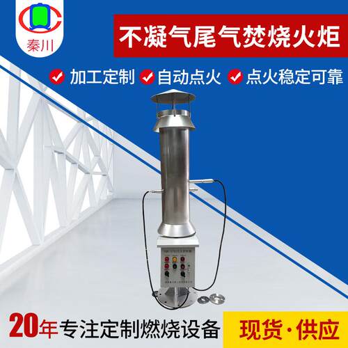 不凝气尾气焚烧火炬点火催化燃烧直接点燃废旧轮胎裂解气焚烧