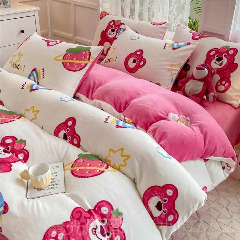 正品180x00绒被套米八乘两米四件套7加乘7牛奶一绒1米82双面绒230