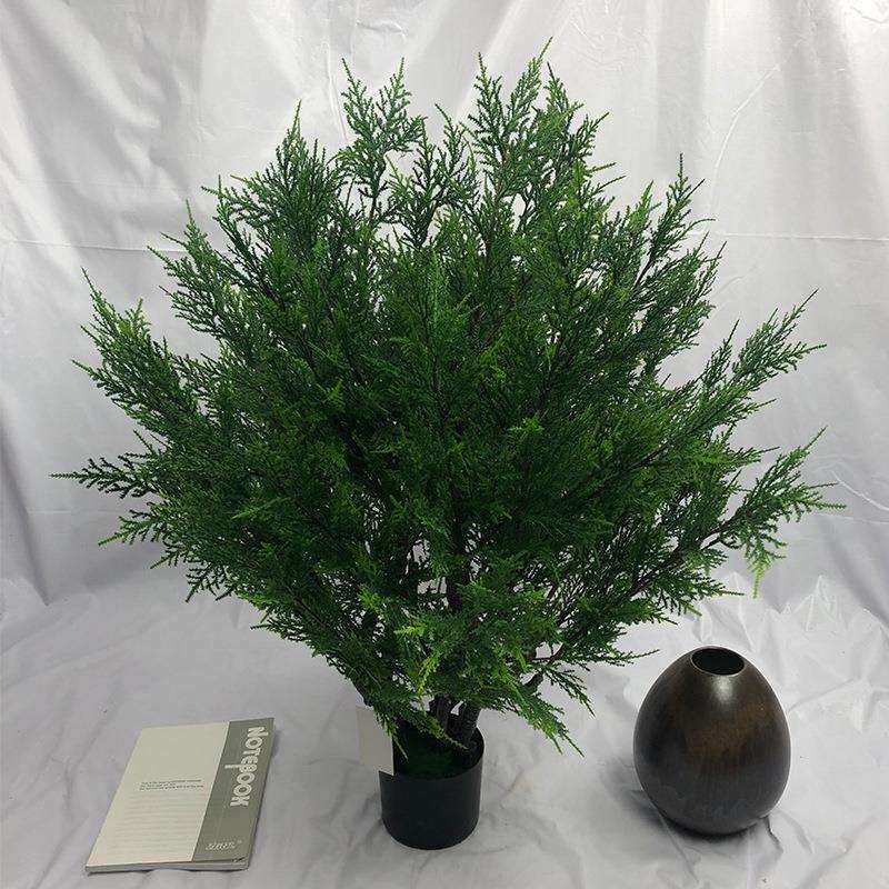 仿真植物柏树绿植侧柏树圣诞盆栽柏树客厅家居装饰摆设厂家