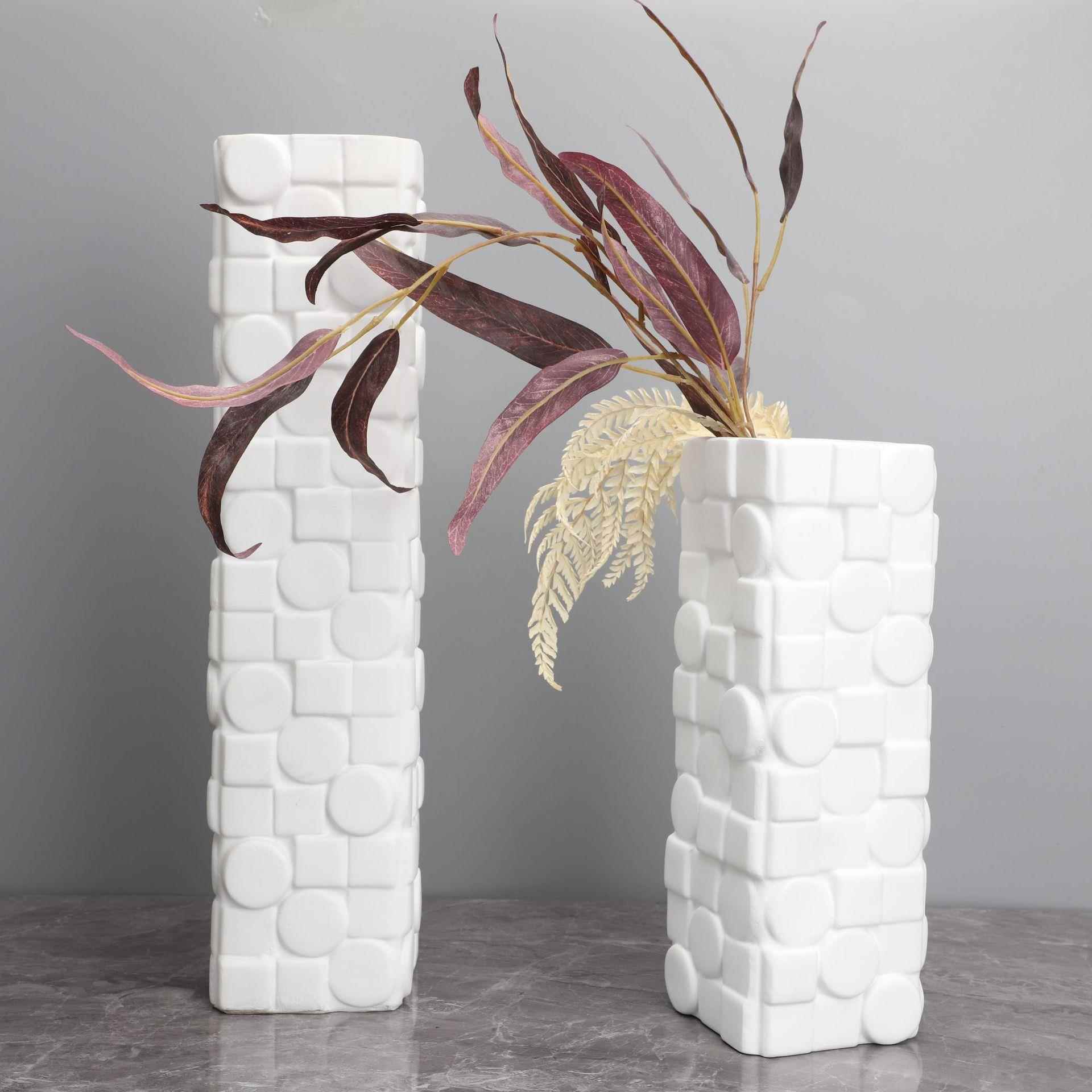 现BCG代简约面桌花器样板房办公室客家居厅创意瓶树脂花软装饰品