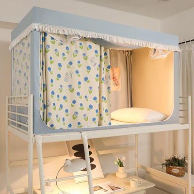 处理涂层款9厂家直供9遮光学生蚊床帘加上铺室一体寝式全包式床帘