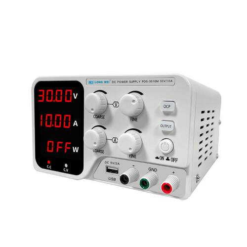 龙威PDS-3010M直流稳压电源30V10A实验室电解电机马达LED电源
