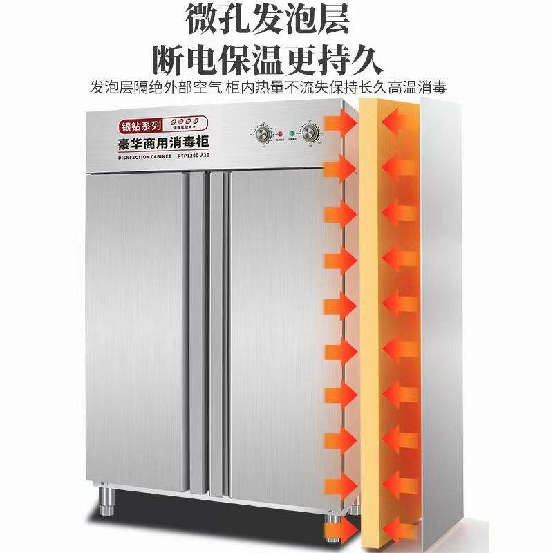 消毒柜商用高温热风循环大型立式双门大容量学校食堂不锈钢碗柜