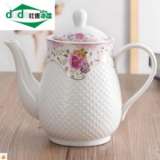 瓷器茶壶陶瓷大号小号泡茶壶家用凉茶壶花茶壶带过滤饭店大容量壶图片