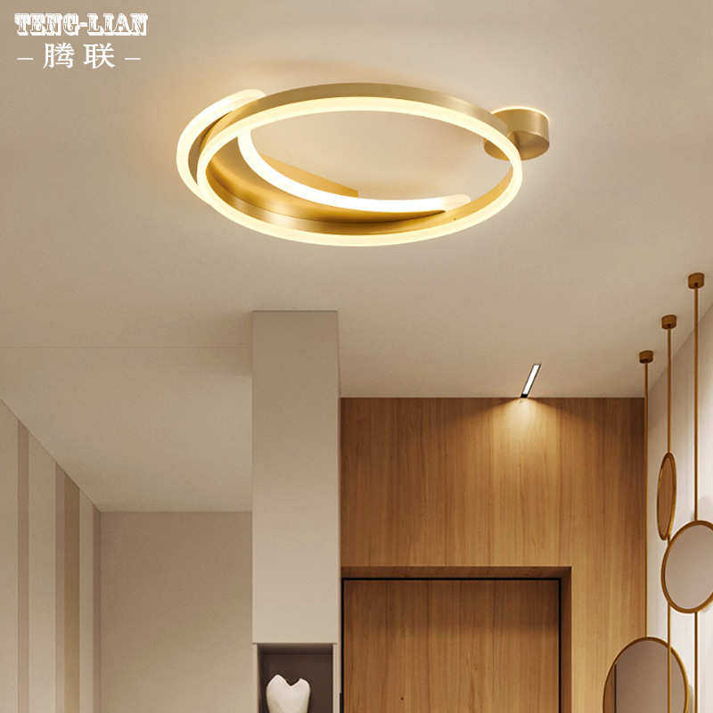 简约全卧室客厅餐厅创意现代北欧儿童楼梯铜房间书房吸顶灯吸顶灯