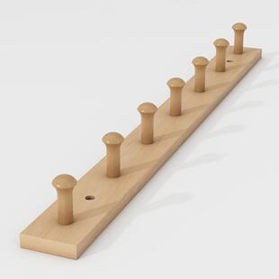 实木挂衣钩免打孔墙壁挂衣架衣服挂钩试衣间挂钩门后挂钩衣架粘钩