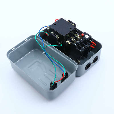 三相磁力起动器QC20-2H 3H 4H 5H 铁壳带两个按钮开关 电磁启动器