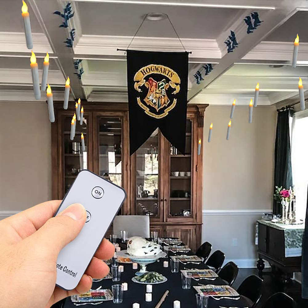 仿真电子蜡烛灯遥控蜡烛悬挂悬浮假蜡烛店面家居圣诞装饰布置挂灯