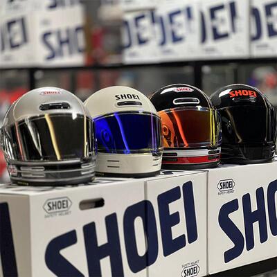 适用于SHOEI Glamster覆古盔日夜通用黑色镜片极光黑电镀镜极光银