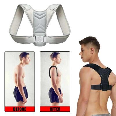Back Posture Corrector Adjustable Neck Brace Training Equipm