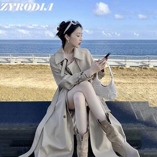 ZYRODIA 风衣外套春季新款流行中长款小个子英伦风高级感韩版大衣