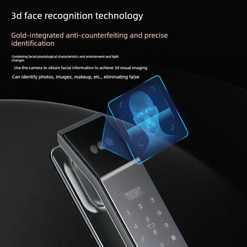 恒亿安全自动3D人脸识别掌静脉智能锁密码锁家用防盗门锁