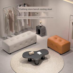 极窄换鞋凳猫爪皮入户玄关门口储物穿鞋凳服装店休息凳超窄长条凳
