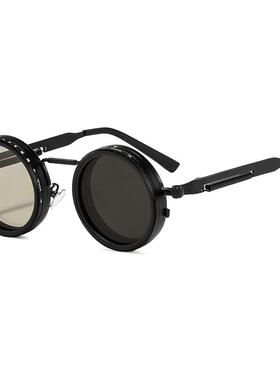 3-Pack Round Shaped Glasses Unisex Retro Punk Sunglasses