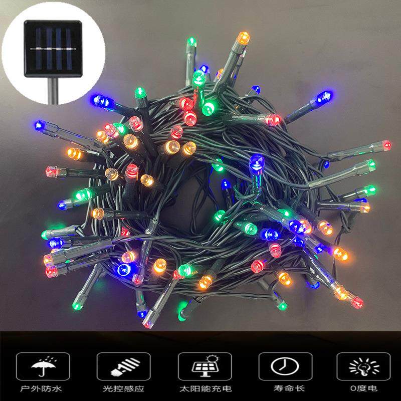 厂家led太阳能灯串户外防水圣诞节日装饰电池盒庭院彩灯灯串