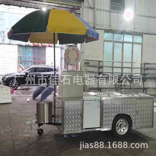 厂家新款100 多功能冰淇 淋摆摊车 110 VHt Dog Cart户o外小吃热