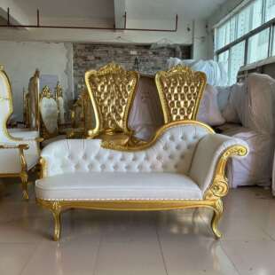 欧式单人实木雕花贵妃椅小户型布艺脚榻客厅卧室奢华沙发躺椅