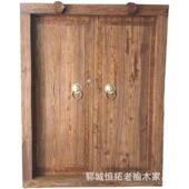 老榆木大门中式 进户门楼实木仿古四合院别墅门木酒茶双店开门