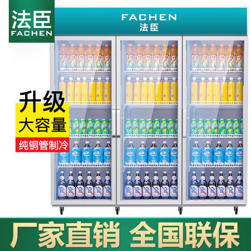 法臣商用饮料柜大容量立式冷藏展示柜单门双门三门超市啤酒冷饮柜