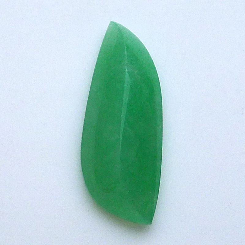 天然缅甸玉器翡翠A货可镶嵌戒指吊坠老坑戒面蛋面绿随形1.53g