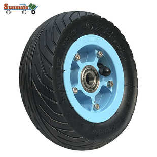 双轴承150 50电动滑板车手推车铝合金轮毂充气轮6寸7寸