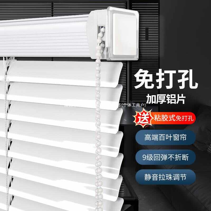 2024新款免打孔百叶窗帘浴室办公室卫生间遮挡帘遮光卷拉式卷帘