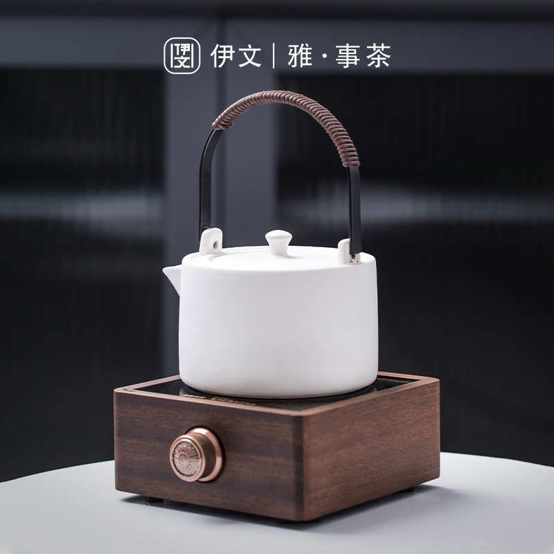 陶瓷烧水壶电陶炉泡茶家用煮茶壶办公室小型煮茶炉专用煮茶器套装