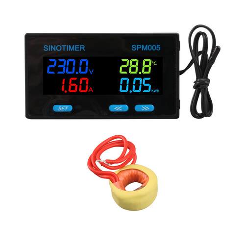 交流数显电压电流功率频率因数电能电量温度电力监测仪表 60-300V
