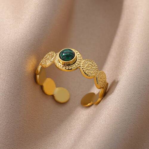 Colorful Ball Opal Ring Natural Stone Rings For Women Open