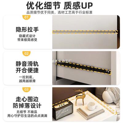 2025款卧室创现组合收纳储物柜代简约床头柜意轻奢感新CKQ床边柜