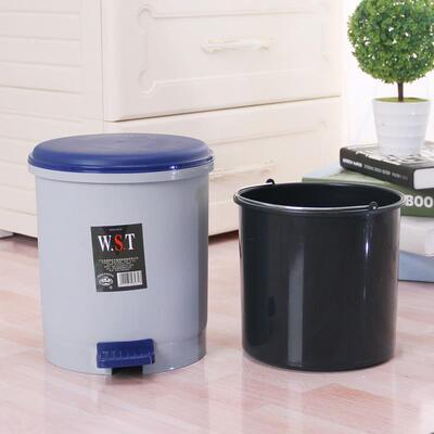 5.5L/10.6L/18L脚踩塑料垃圾桶家用圆形脚踏垃圾桶弹盖室内环卫桶