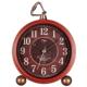 钟 爆款 厂家直销新款 复古电子闹钟红色创意时钟摆件热卖