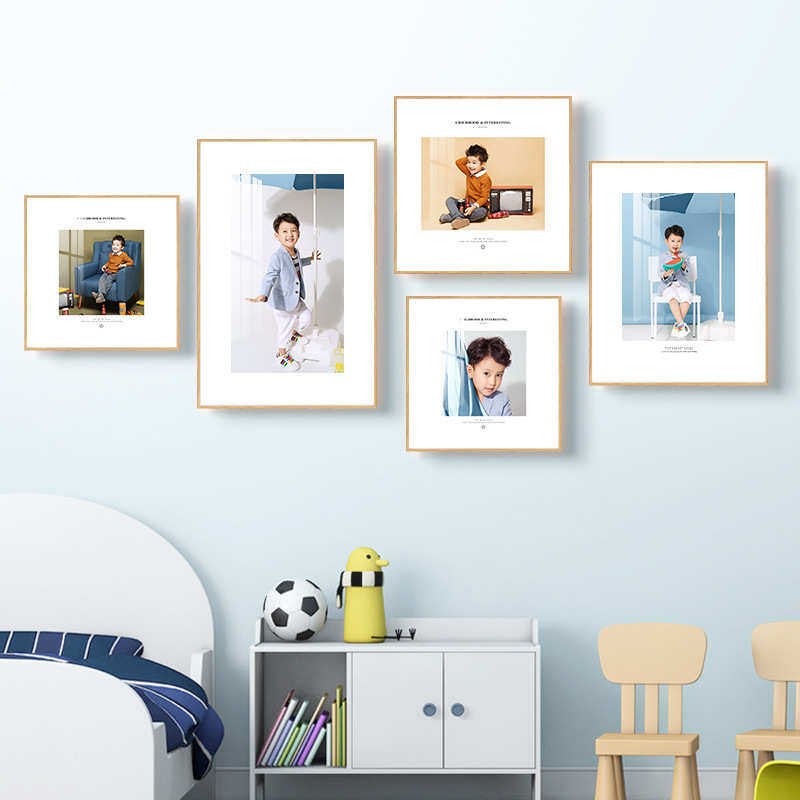 艾博简美童真系列ins风儿童照片墙成长纪念装饰原木色木质小相框,家居饰品,相框/画框,淘宝优惠券,粉丝福利购,淘宝优惠卷