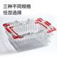 加大超市购物篮便利店药店金属篮大中小号不锈钢色啤酒提篮收纳筐
