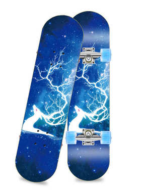 初学者大翘闪滑板pu80cm青少年31公路滑板男女光轮四轮寸儿童板双