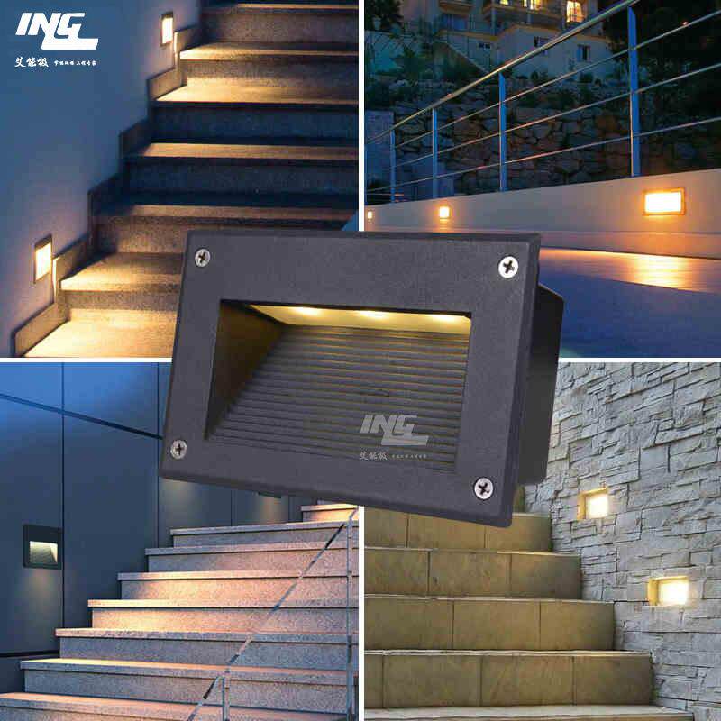 新款直销3W6W地脚灯台阶led踏步户外防水楼梯灯嵌入式墙角侧壁埋