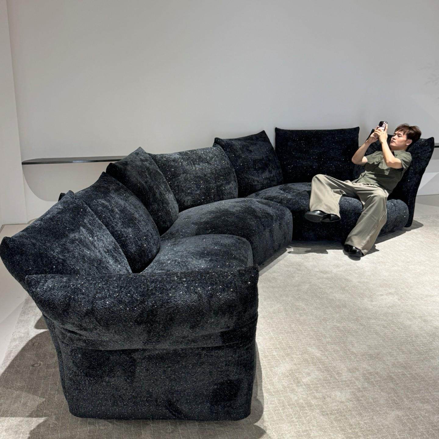 意式极简花瓣沙发雪尼尔简约布艺异形沙发大平层别墅贵妃转角沙发,住宅家具,布艺沙发,淘宝优惠券,粉丝福利购,淘宝优惠卷