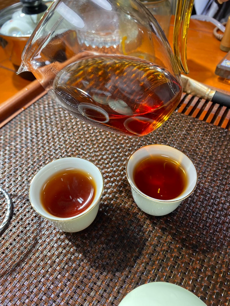 2013年易武刮風寨熟茶散茶竹筐茶400克普洱熟普 普洱茶 BUASHOP普洱老茶