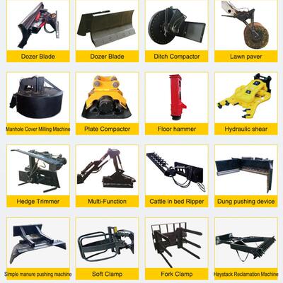 滑移装载机属具现货直供 货叉挖掘机Skid loader accessories