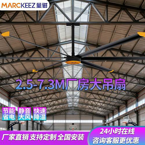 2.5-7.3米工业永磁变频大吊扇降温养殖风扇大功率大型散热排气扇