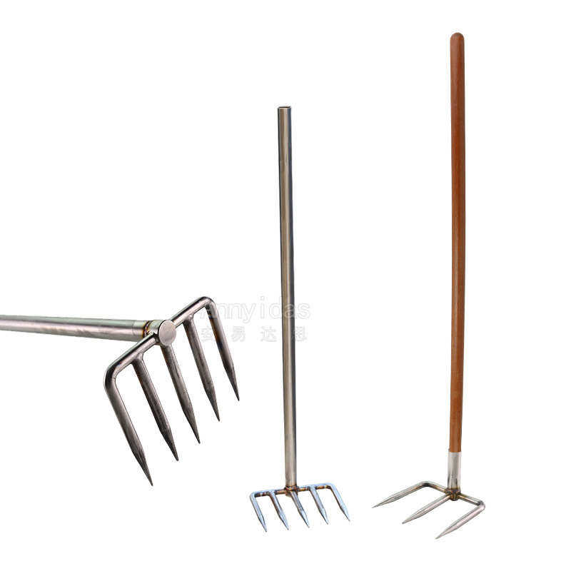 铝厂新能源用304不锈钢三齿耙子 泥耙松土实心钉耙五齿叉子翻地,农机/农具/农膜,其它农用工具,淘宝优惠券,粉丝福利购,淘宝优惠卷