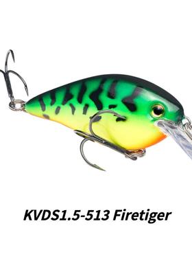 Strike King美国进口 KVD Squarebill 1.5 方舌板摇滚小胖子 静音