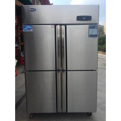 银都铜管标准款四门双机双温冰柜4门商用立式保鲜冷藏冷柜冷冻柜