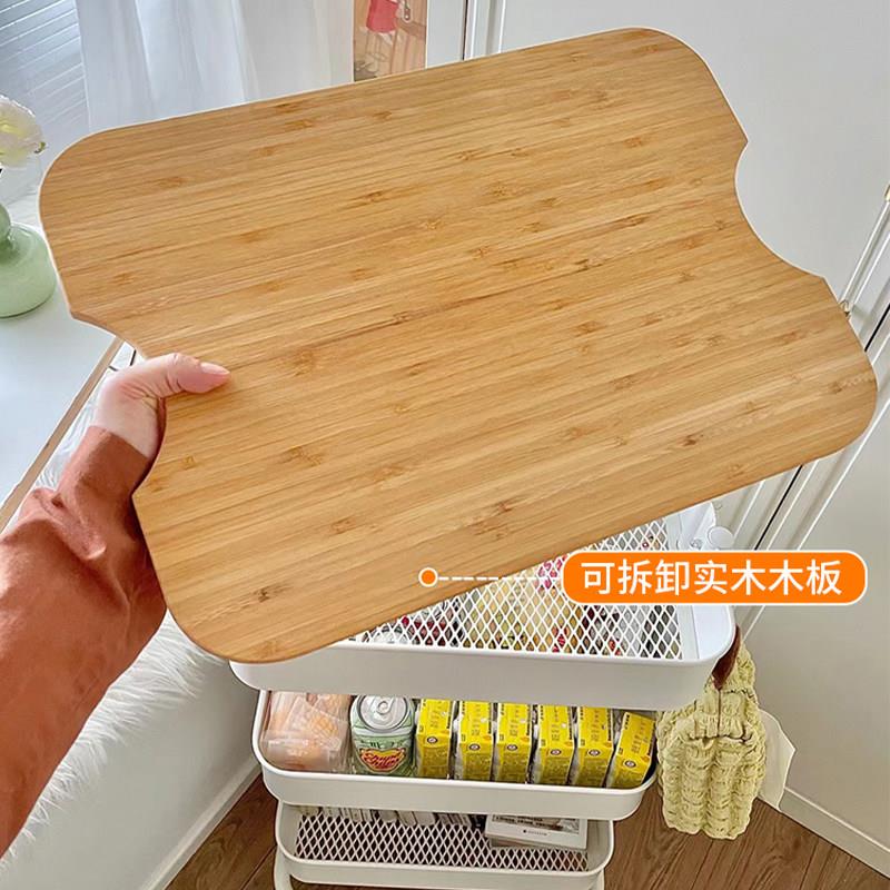 小推车置物架大零食置物架层客厅厨房化妆室容量移多落地收纳动层