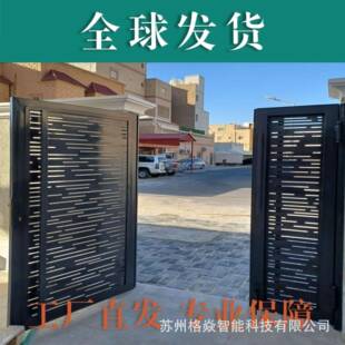 激光切割庭院门花园对开门阳台护栏铁艺栏杆栅栏隔离围栏别墅小门