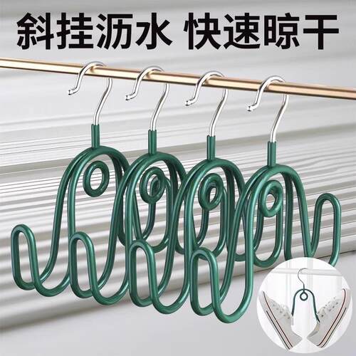 PVC-coated shoe drying rack, wind-resistant balcony shoe han