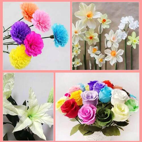 50x250cm Colored Crepe Paper Roll Origami Crinkled Crepe Pap