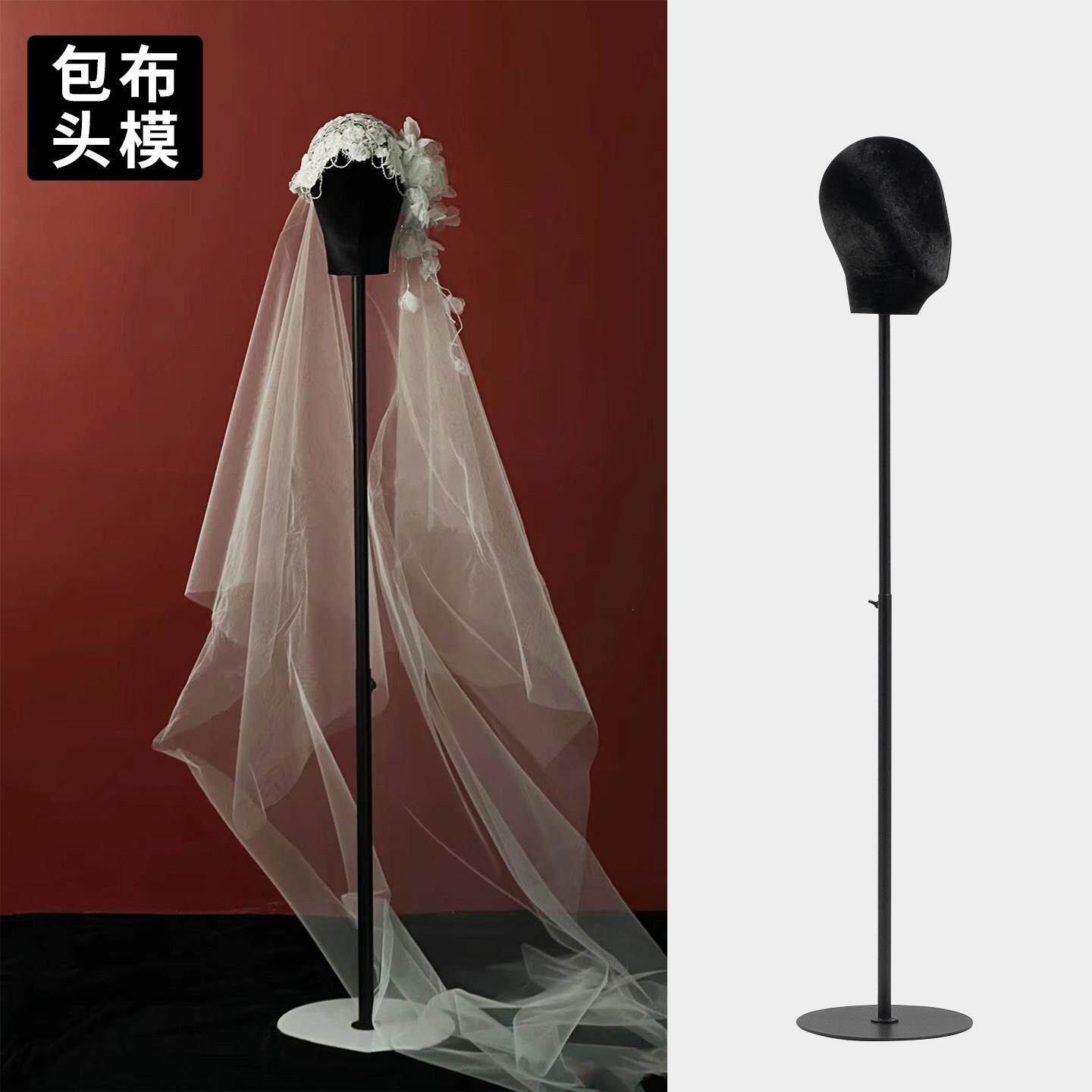 落地帽架头纱展示架新娘婚纱假发模特架橱窗帽子头饰头模展示架子